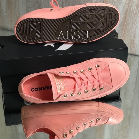 Converse Ctas Ox Canvas Pale Coral Women’s Sneaker - Picture 3 of 9